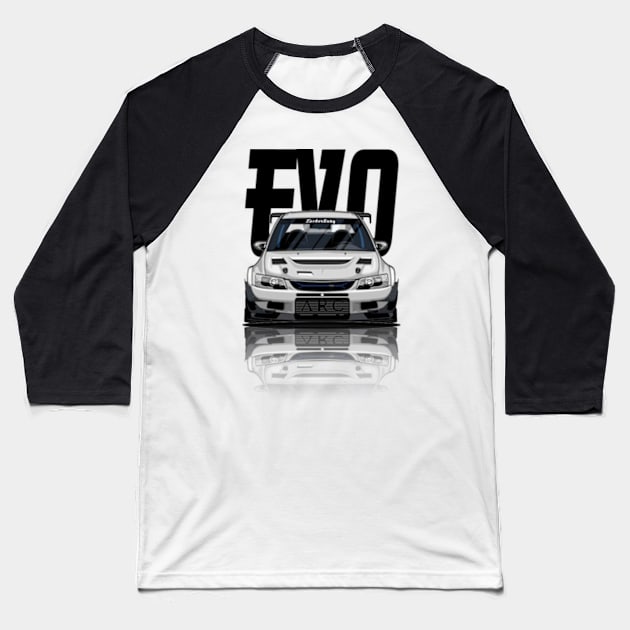 Mitsubishi Lancer Evolution Evo 9, IX, JDM Car Baseball T-Shirt by T-JD